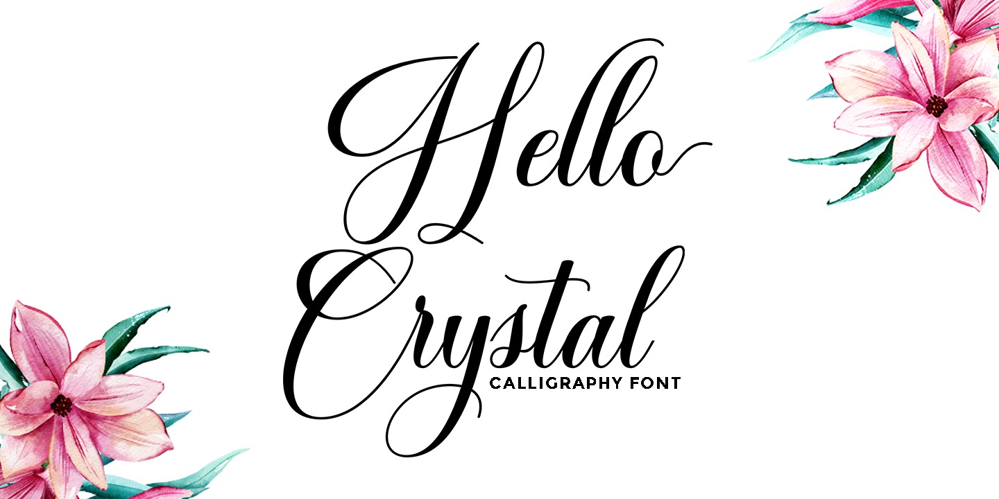 Font Hello Crystal Script